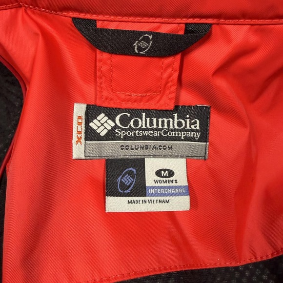 Columbia Jacket Womens Medium Red Interchange 3-in-1 Fleece Hooded Storm Dry Ski - Picture 13 of 16
